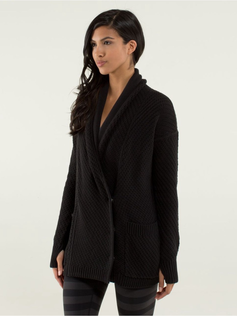 Lululemon Post Practice Cardigan black